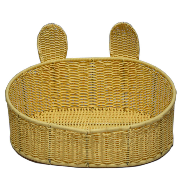 Decorative Woven Pet Bed Bowlift