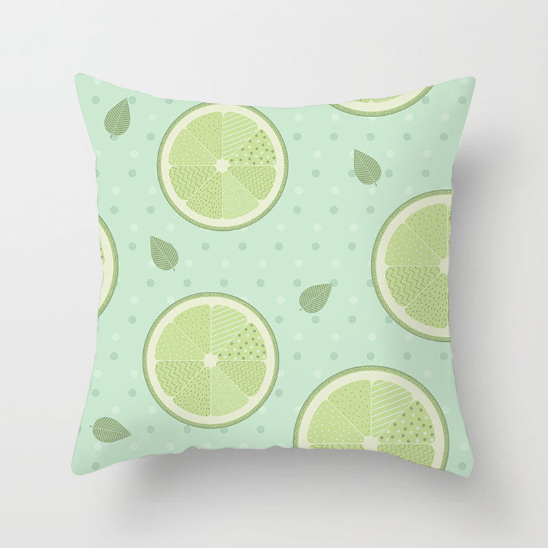 Tropical Pineapple and Banana Pattern Decorative Throw Pillow Cover