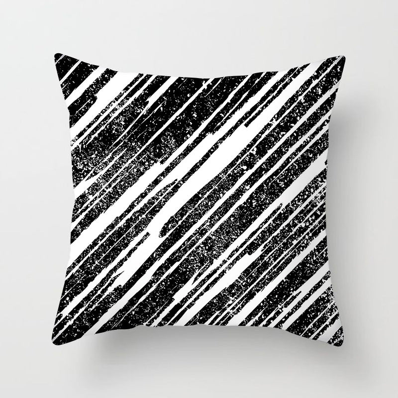 Modern Bold Chevron Square Cushion Cover with Hidden Zipper and Removable Insert Opening