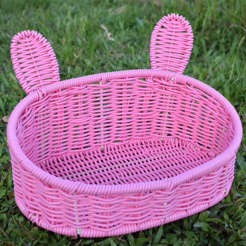 Decorative Woven Pet Bed Bowlift