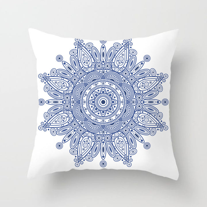 Decorative Marble Swirl Linen Throw Pillow Cover