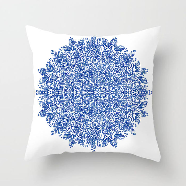 Decorative Marble Swirl Linen Throw Pillow Cover