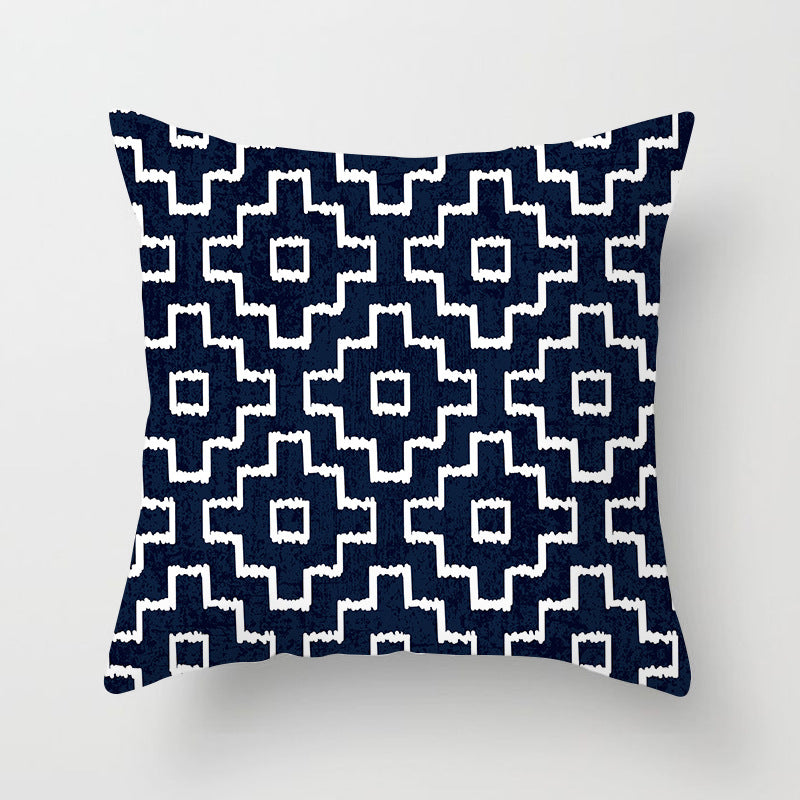 Decorative Marble Swirl Linen Throw Pillow Cover