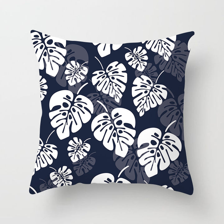 Decorative Marble Swirl Linen Throw Pillow Cover