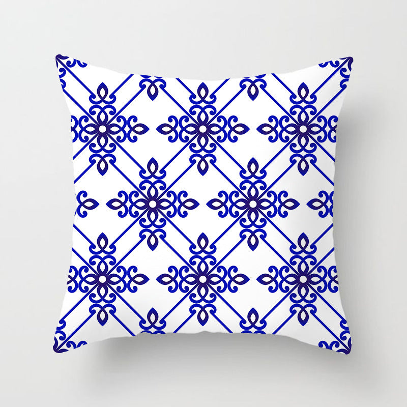 Decorative Marble Swirl Linen Throw Pillow Cover