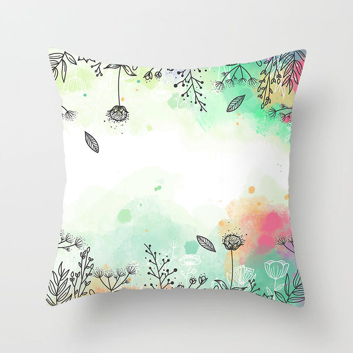 Tropical Pineapple and Banana Pattern Decorative Throw Pillow Cover