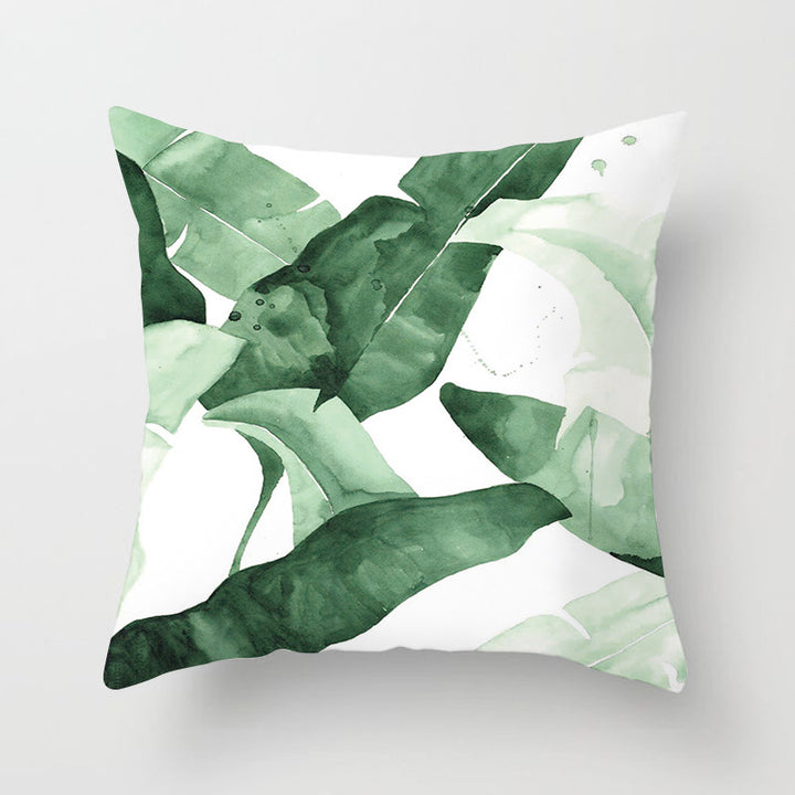Decorative Tropical Banana Leaf Throw Pillow Cover