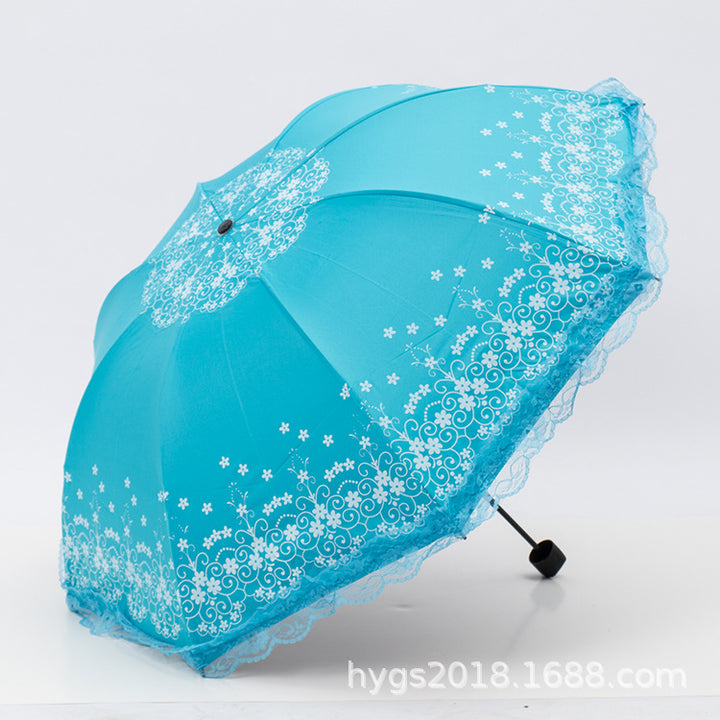 Women's umbrella with elegant lace edge Bowlift