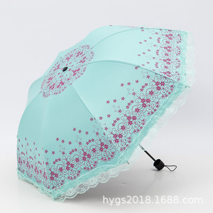 Women's umbrella with elegant lace edge Bowlift