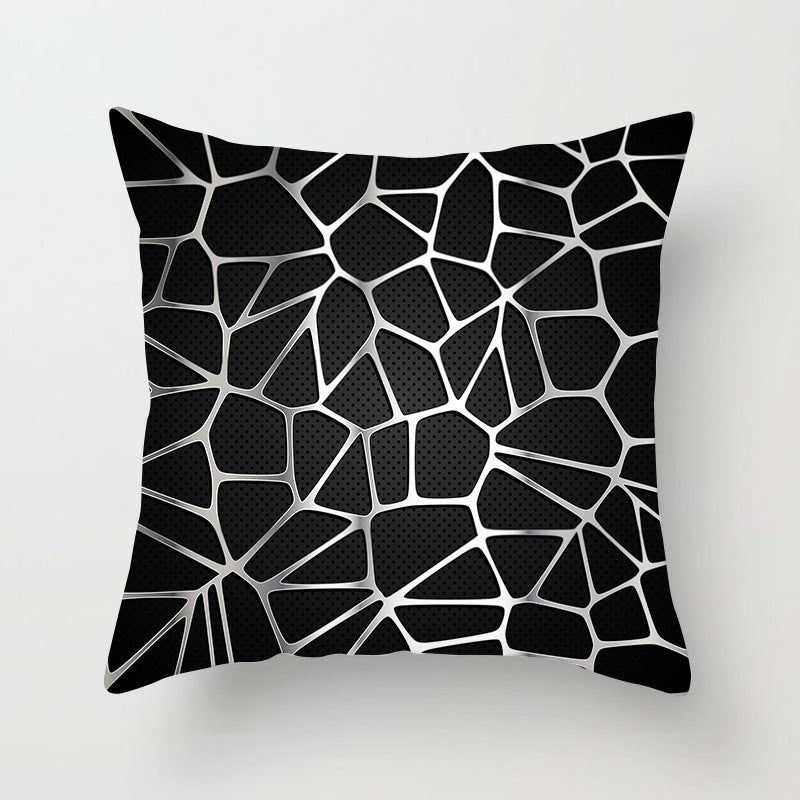 Modern Bold Chevron Square Cushion Cover with Hidden Zipper and Removable Insert Opening