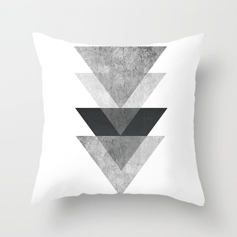 Modern Bold Chevron Square Cushion Cover with Hidden Zipper and Removable Insert Opening