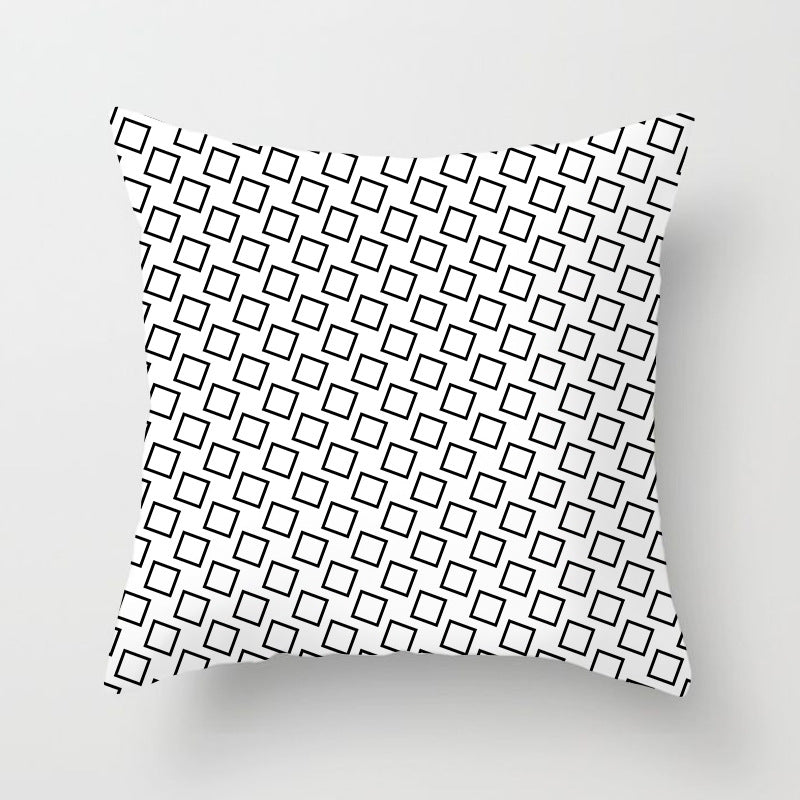 Modern Bold Chevron Square Cushion Cover with Hidden Zipper and Removable Insert Opening