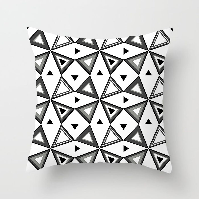 Modern Bold Chevron Square Cushion Cover with Hidden Zipper and Removable Insert Opening