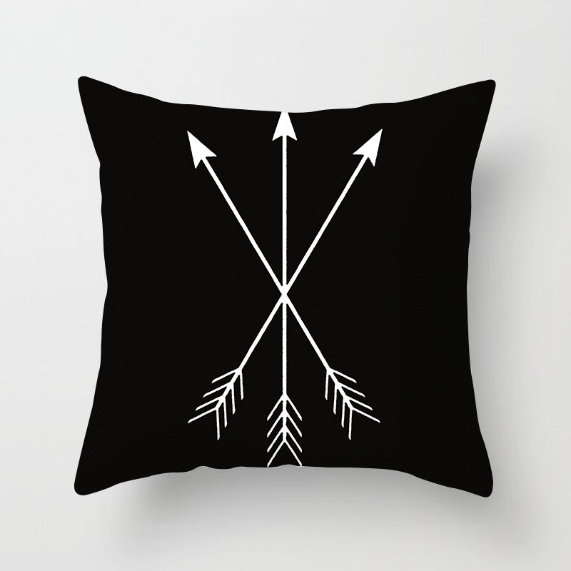 Modern Bold Chevron Square Cushion Cover with Hidden Zipper and Removable Insert Opening