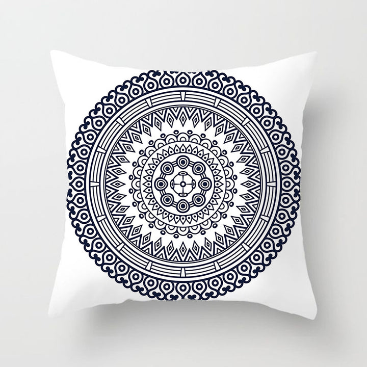 Decorative Marble Swirl Linen Throw Pillow Cover