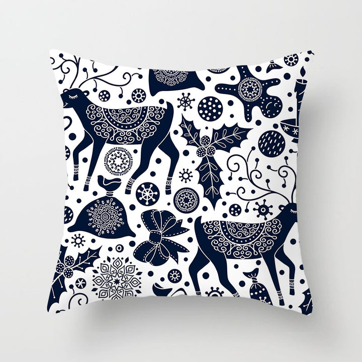 Decorative Marble Swirl Linen Throw Pillow Cover