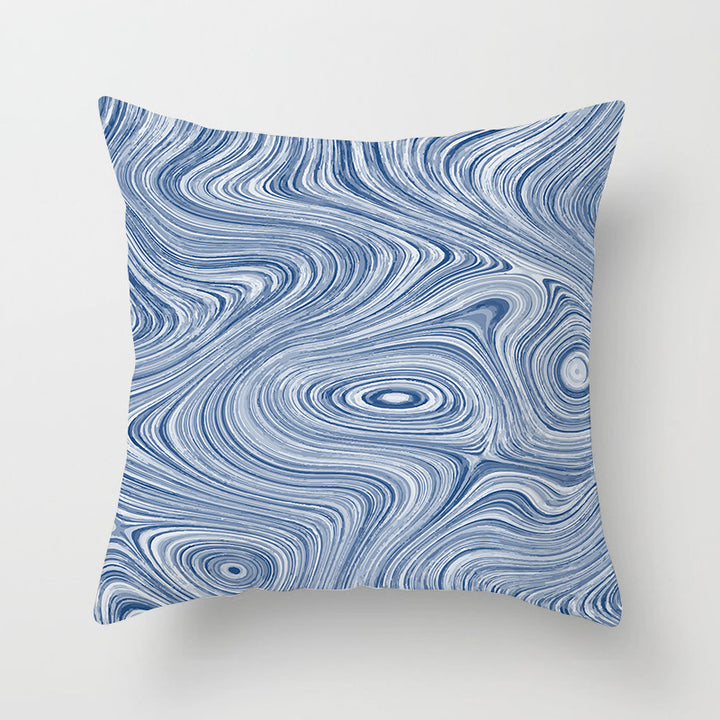 Decorative Marble Swirl Linen Throw Pillow Cover