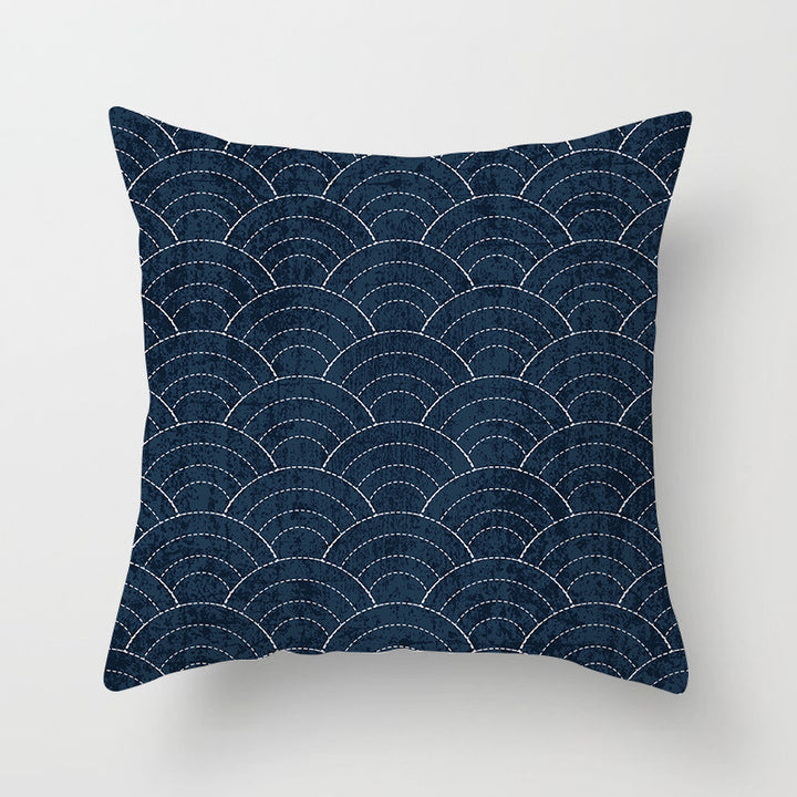 Decorative Marble Swirl Linen Throw Pillow Cover