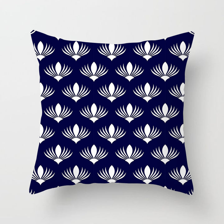 Decorative Marble Swirl Linen Throw Pillow Cover