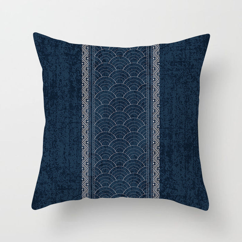 Decorative Marble Swirl Linen Throw Pillow Cover