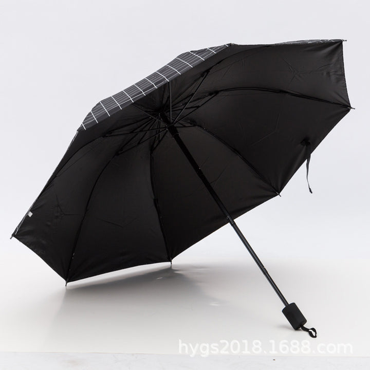 Women Black-white checkered pattern umbrella Bowlift