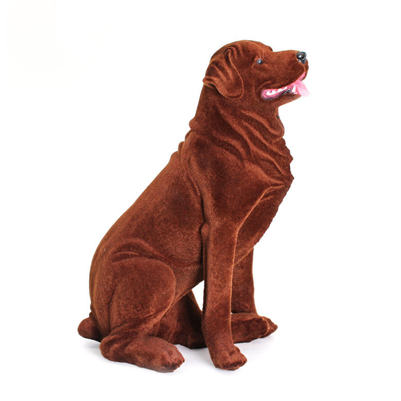 Decorative Plush Dog Figurine