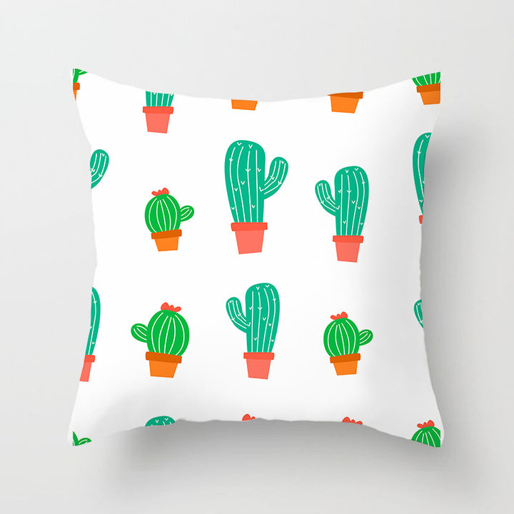 Tropical Pineapple and Banana Pattern Decorative Throw Pillow Cover