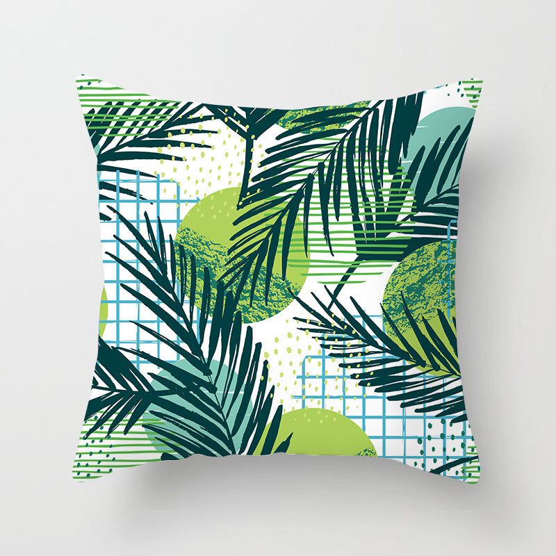 Tropical Pineapple and Banana Pattern Decorative Throw Pillow Cover