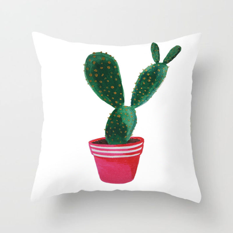 Decorative Tropical Banana Leaf Throw Pillow Cover