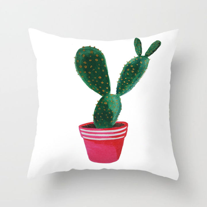 Decorative Tropical Banana Leaf Throw Pillow Cover