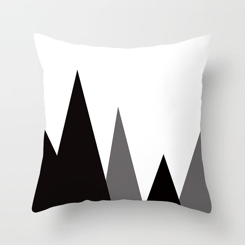 Modern Bold Chevron Square Cushion Cover with Hidden Zipper and Removable Insert Opening