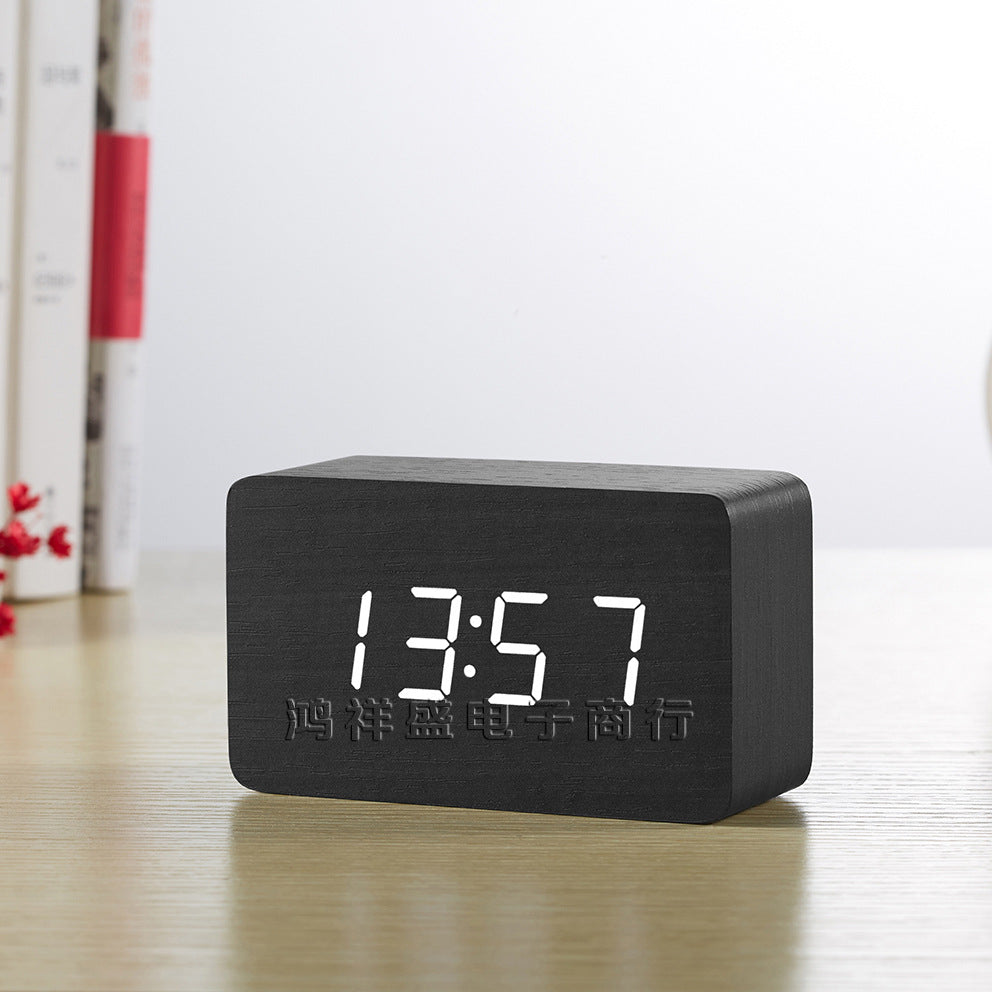 Minimalist LED Wooden Alarm Clock Bowlift