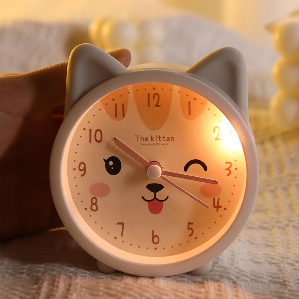 BowLift | Children's Alarm Clock with Night Light – Quiet, Rabbit Pattern & Compact Design