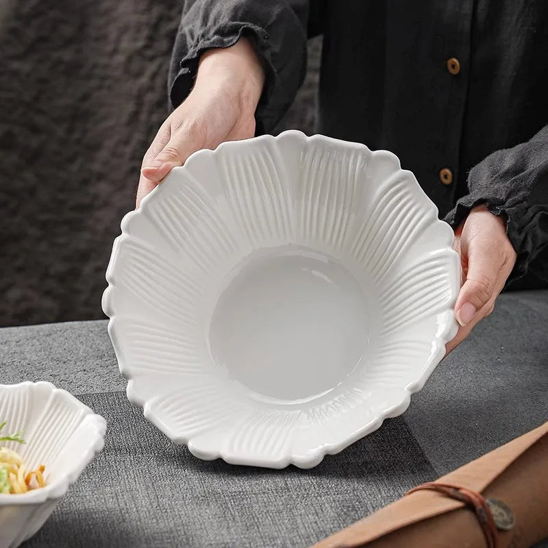 BowLift | Flower Shaped Ceramic Deep Bowl