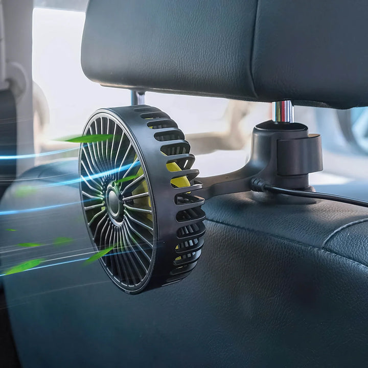 Portable Car Fan Cooler with USB and 3 Wind Settings | Bowlift