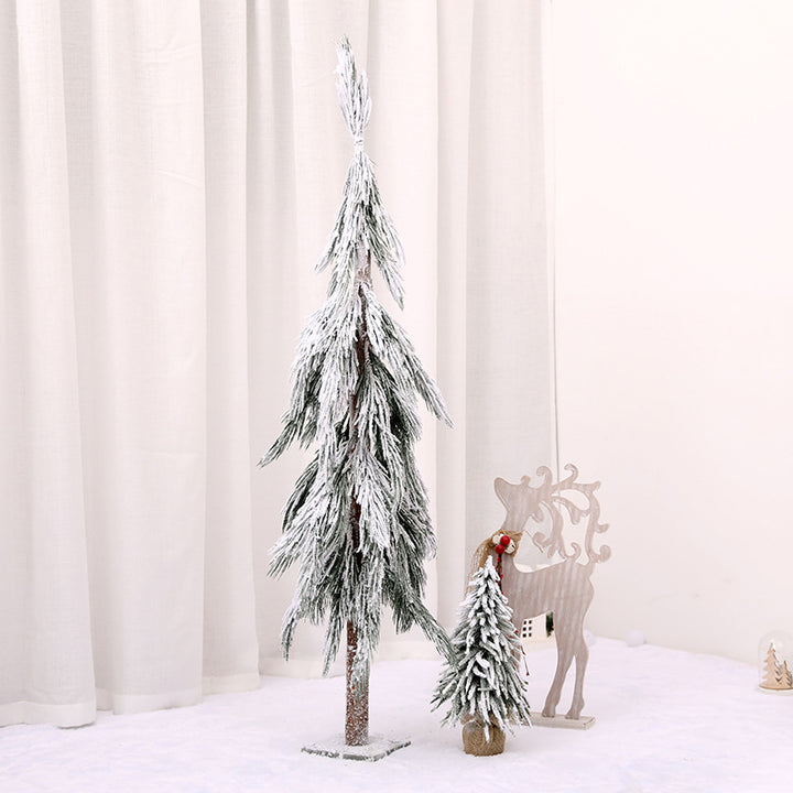 Artificial Snow-Covered Pine Tree Decoration