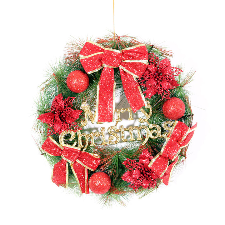 Decorative Burlap Christmas Wreath Bowlift