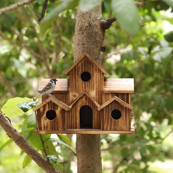 NatureNest – Stylish Handmade Wooden Birdhouse Bowlift