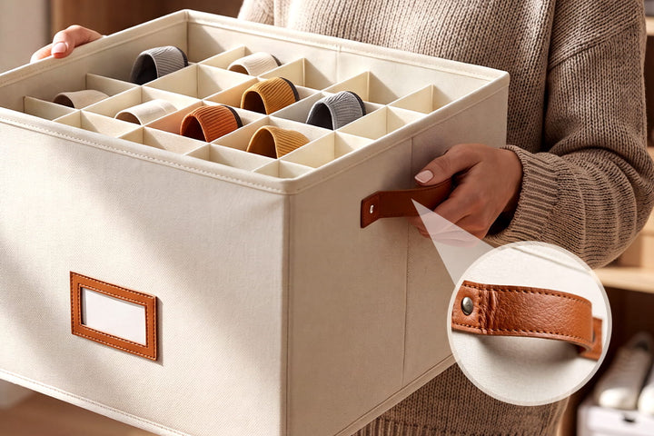 Fabric Foldable Design Shoe Organizer, Storage Box