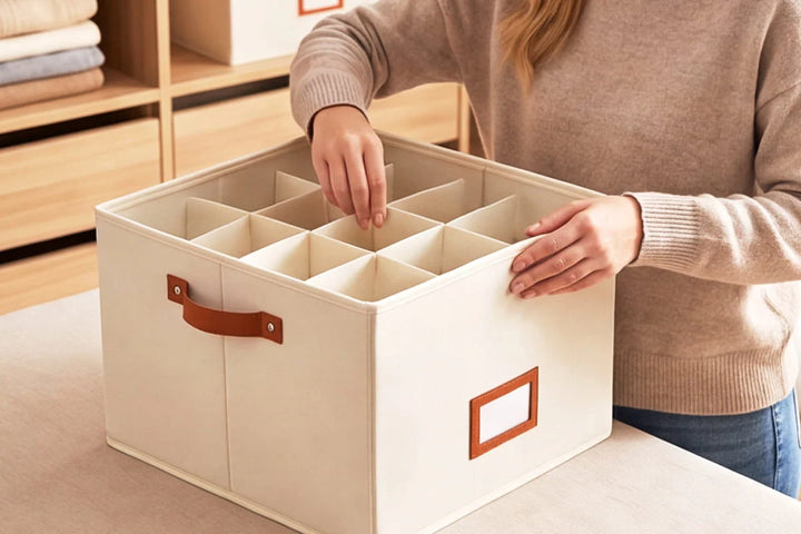 Fabric Foldable Design Shoe Organizer, Storage Box