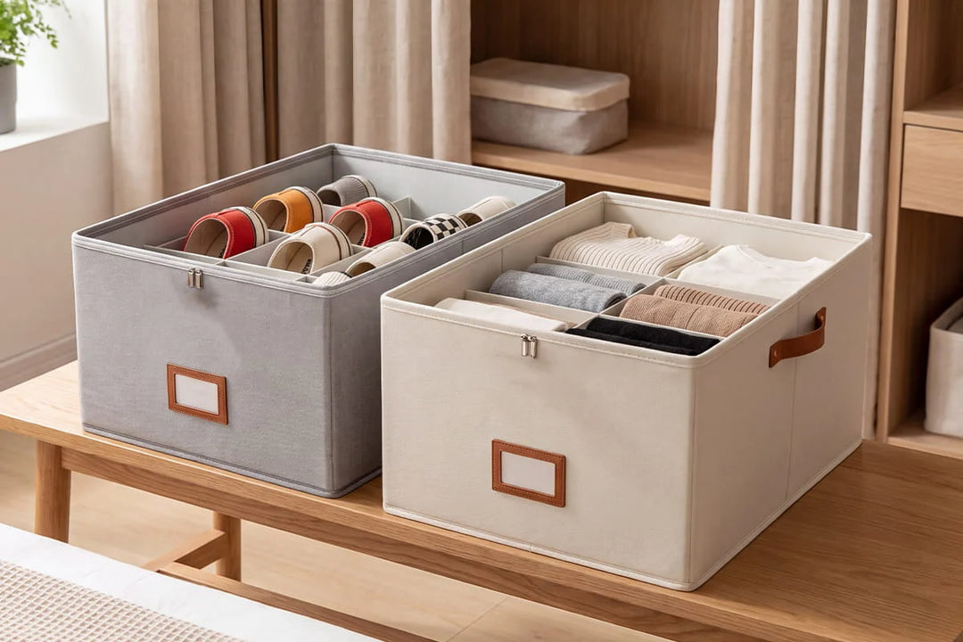 Fabric Foldable Design Shoe Organizer, Storage Box