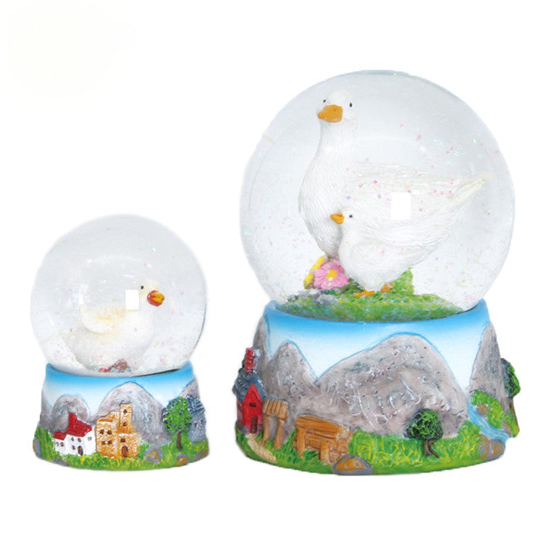 Snow Globe with Pastoral Scene
