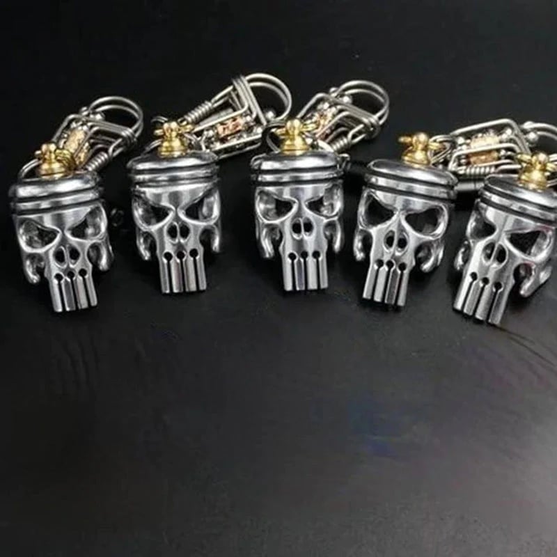 BowLift | Piston Art Skull Keychain