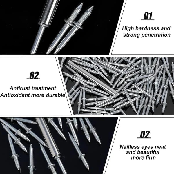 BowLift | Double-Head Skirting Thread Seamless Nail