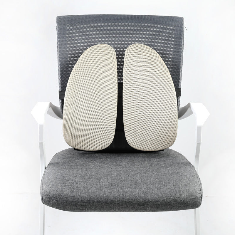 Ergonomic Dual-Shell Lumbar Back Support for Office Chairs Bowlift