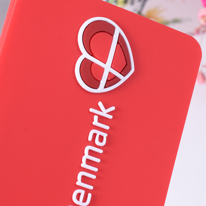silicone luggage ID tag with adjustable strap and embossed travel identification panel Bowlift