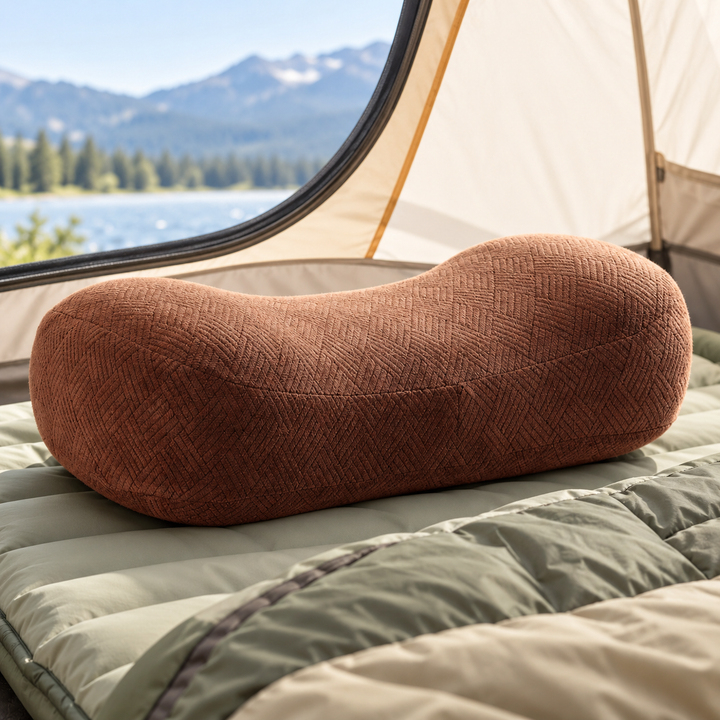 Ergonomic Memory Foam Lumbar Support Pillow with Retro Music Print Bowlift