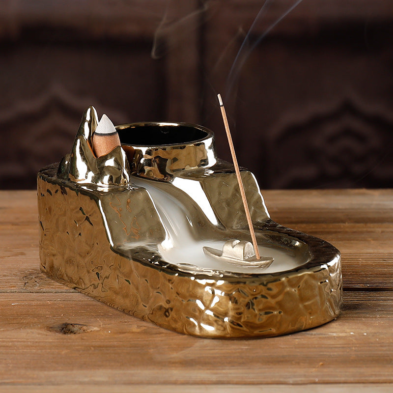 Decorative Mountain Theme Incense Holder