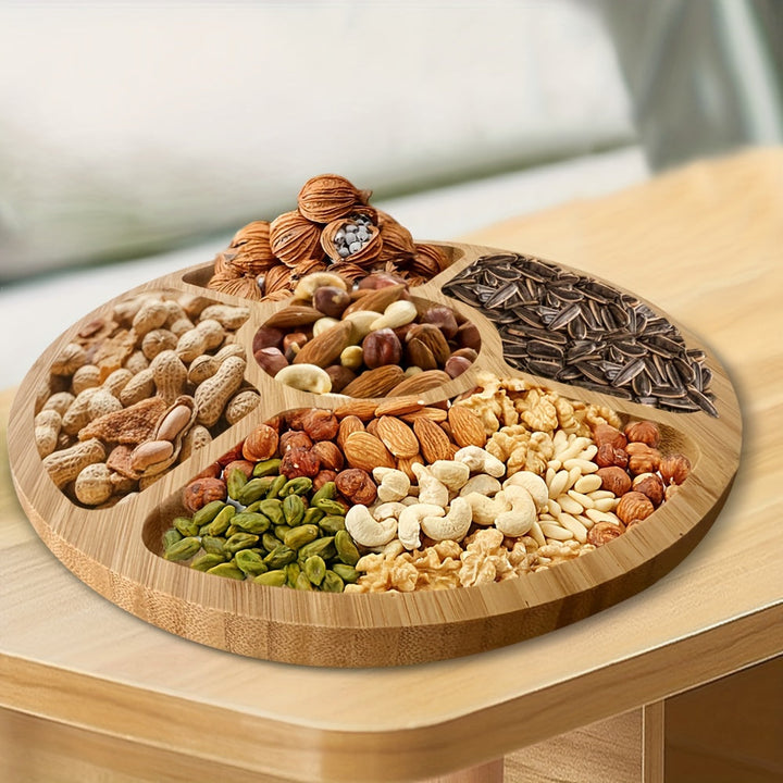 BambooServe - Elegant Round Snack Board for Your Kitchen Bowlift