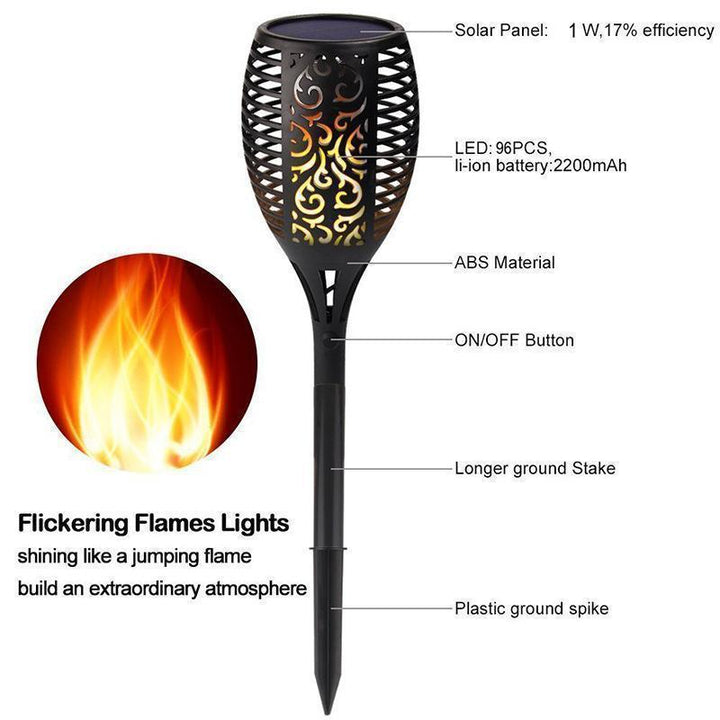 BowLift | LED Solar Path Torch Light Dancing Flame